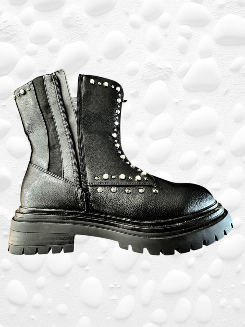 Penningtons Black Studded Boots – Size 10 WW (Wide Width) - Picture 4 of 8